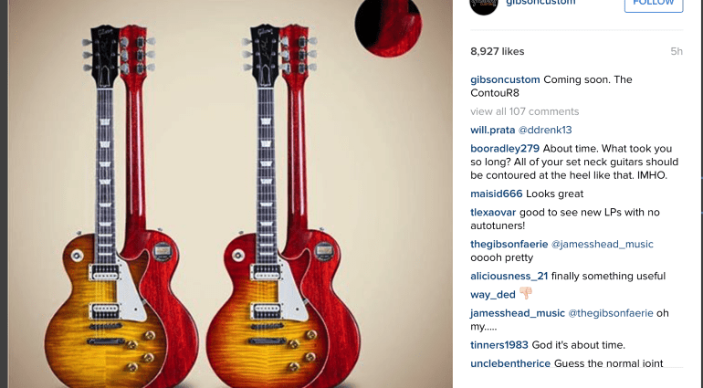 Instagram New Gibson Custom Shop ContouR8