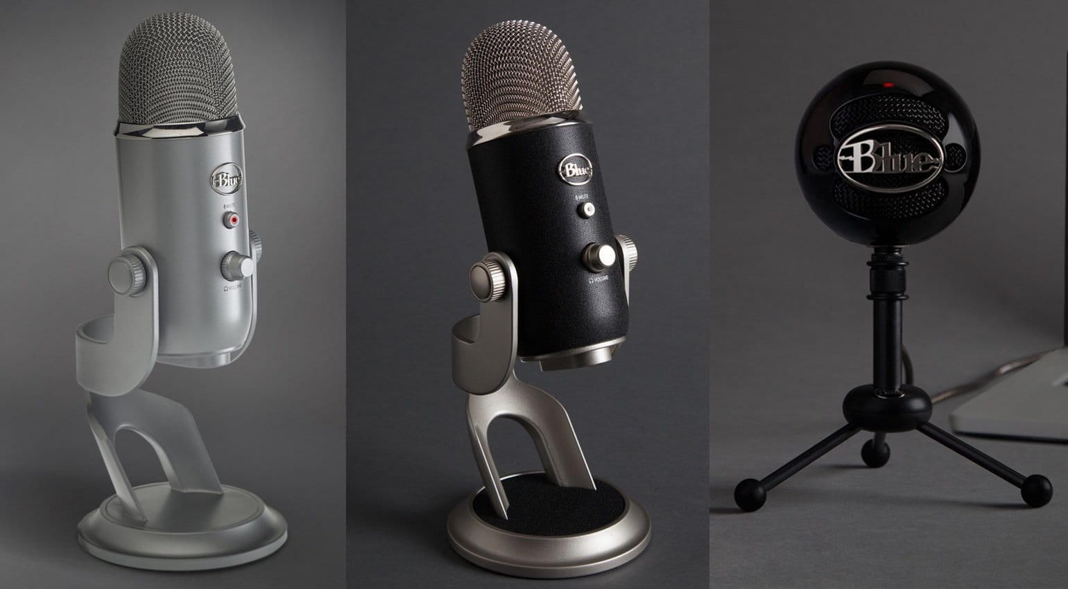 Blue Microphones: Yeti, Yeti Pro and Snowball Studio Series USB Mics