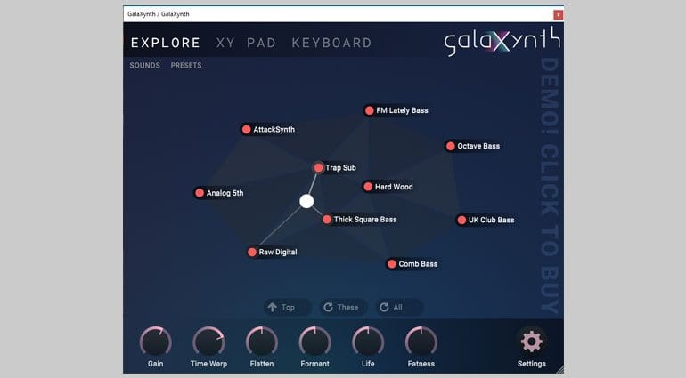 GalaXynth Explore mode