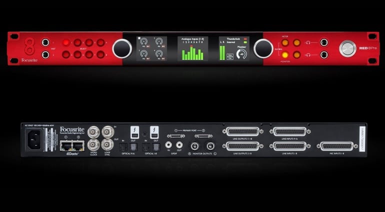 Focusrite Red 8Pre front and back