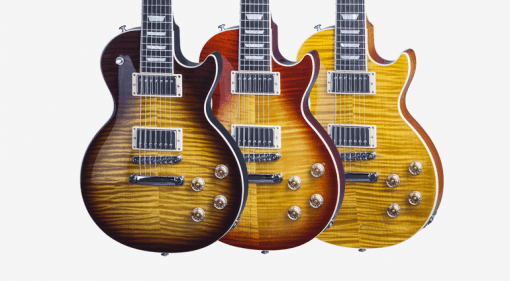 Gibson Les Paul Standard 7 String Tobacco Burst, Trans Amber and Heritage Cherry Sunburst
