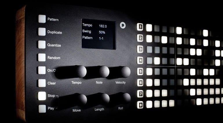 Polyend SEQ MIDI Step Sequencer - controls and screen
