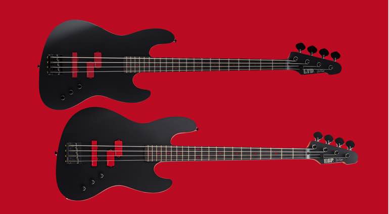 Anthrax ESP Frank Bello Signature J-4 Custom Shop and LTD FB-J4 bass guitars