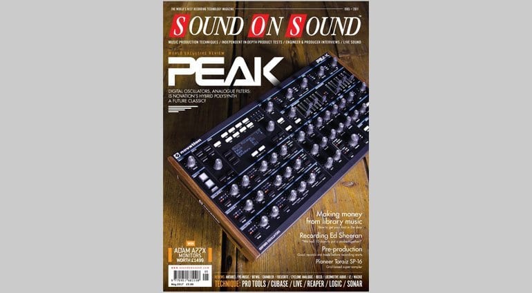 Novation Peak - SOS May 2017 cover