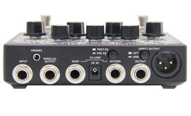 Hotone Audio B Station Bass preamp and DI rear panel