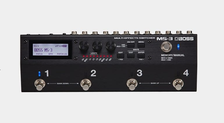 Boss MS-3 Multi Effects Switcher combines internal FX with your