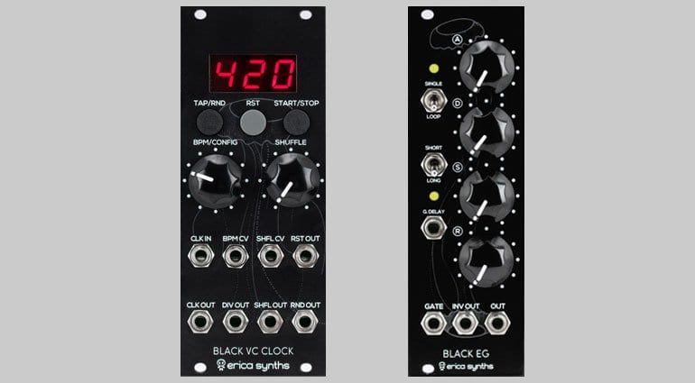Erica Synths Black VC Clock v2 and Black EG