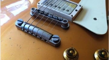 Jef's Gibson Les Paul Custom R7 with Faber locking bridge, studs and aluminium tailpiece