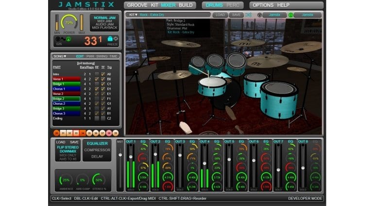 Jamstix 4 virtual drummer