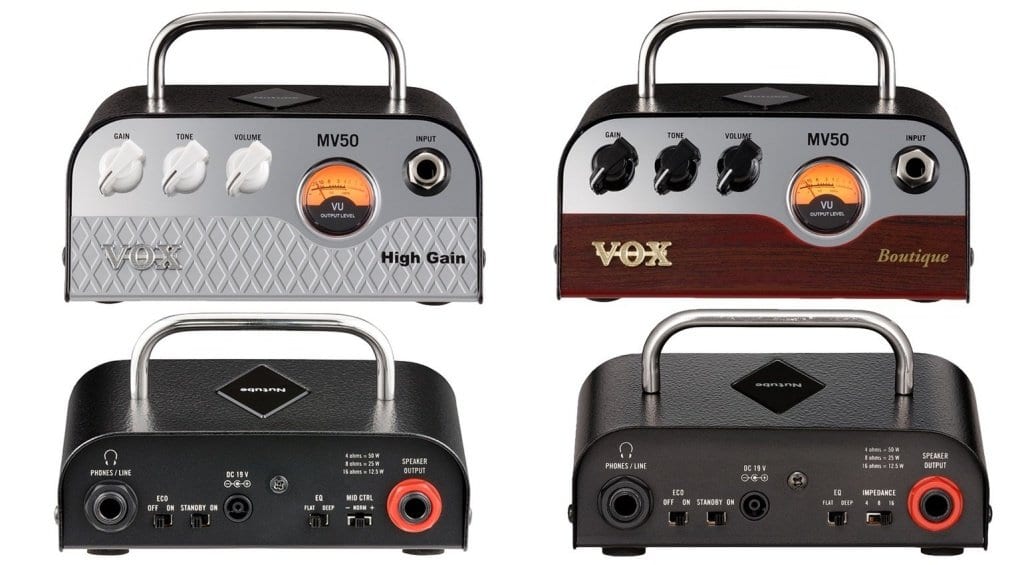 Vox MV50 High Gain and Boutique 50 watt mini heads