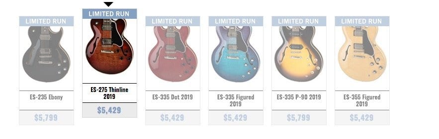 Gibson 2019 models leaked