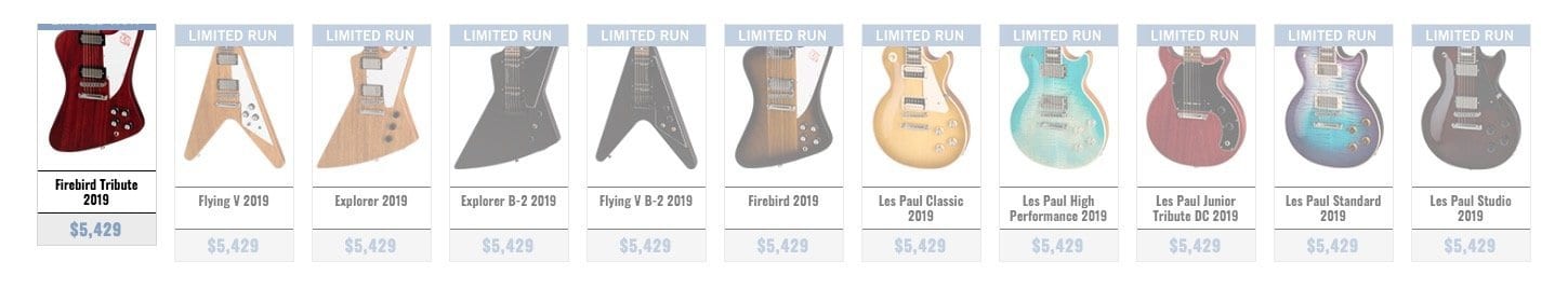 Gibson 2019 models leaked