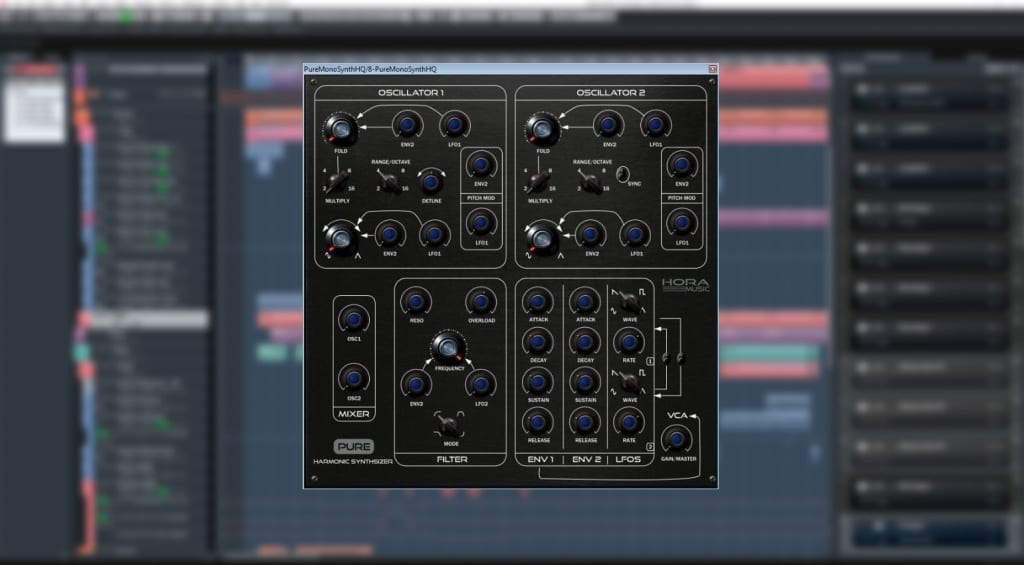 Hora Music's Pure Mono free synth