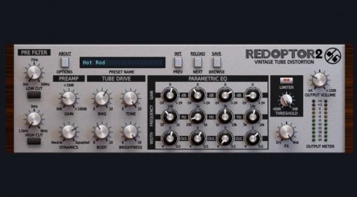 D16 Redpoter 2 Tube Distortion Plug-in GUI front