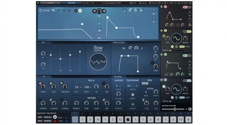 Flow Motion FM Synth combines FM and subtractive synthesis in a very ...