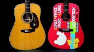 Martin Woodstock 50th Anniversary acoustic guitars