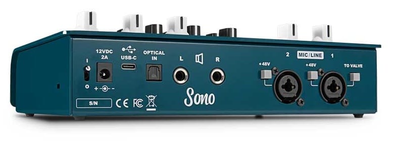 Audient Sono rear panel