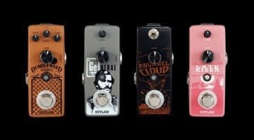 Outlaw Effects launches Dumbleweed Overdrive, General Germanium Fuzz, Phunnel Cloud Phaser & Late Riser Auto Volume Swell