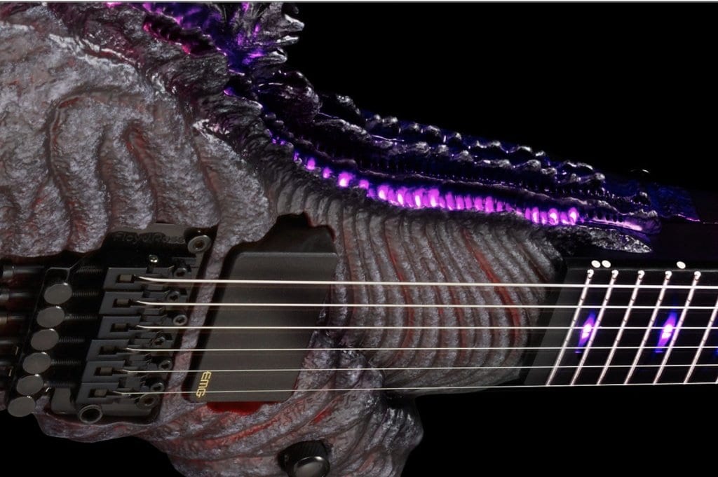 ESP limited-edition Godzilla model with Purple LED