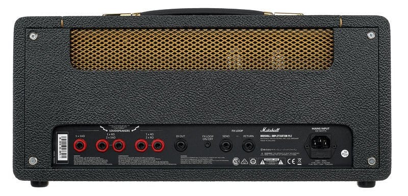 Marshall Studio Vintage SV20H - 20 watt Plexi style head FX loop on the rear panel, along with five out puts rated at 4, 8 and 16 ohms.