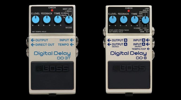Boss DD-8 and DD-3T pedals