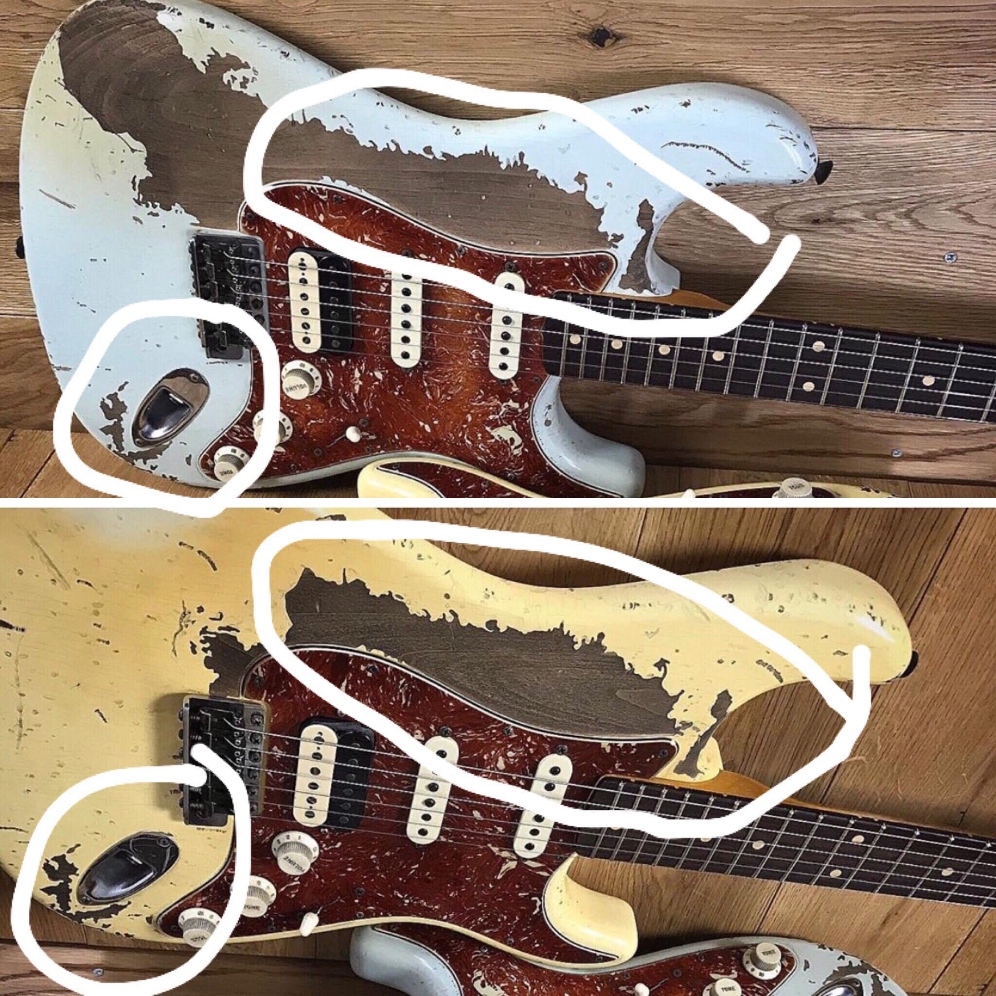 Poopot' Fender relic Stratocaster comparison