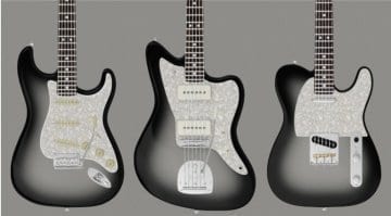 Silverburst Fender Strat, Tele and Jazzmaster