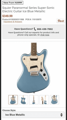 Squier Paranormal Series Supersonic