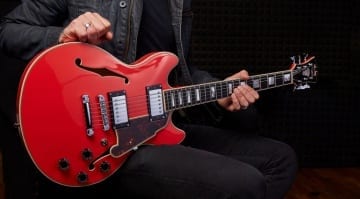 D'Angelico Premier and Excel Series semi-hollow Mini DC