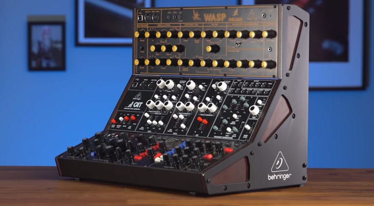 Behringer reveals a useful 3-tier Eurorack stand for their 104HP 