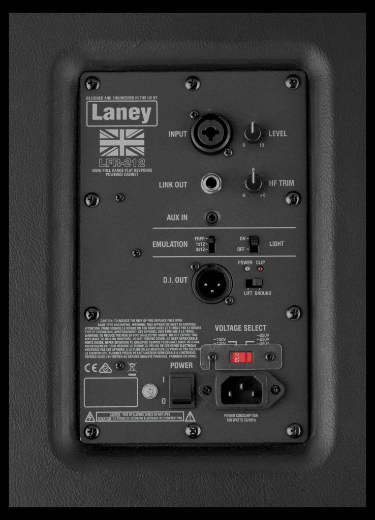 Laney LFR-212 rear panel