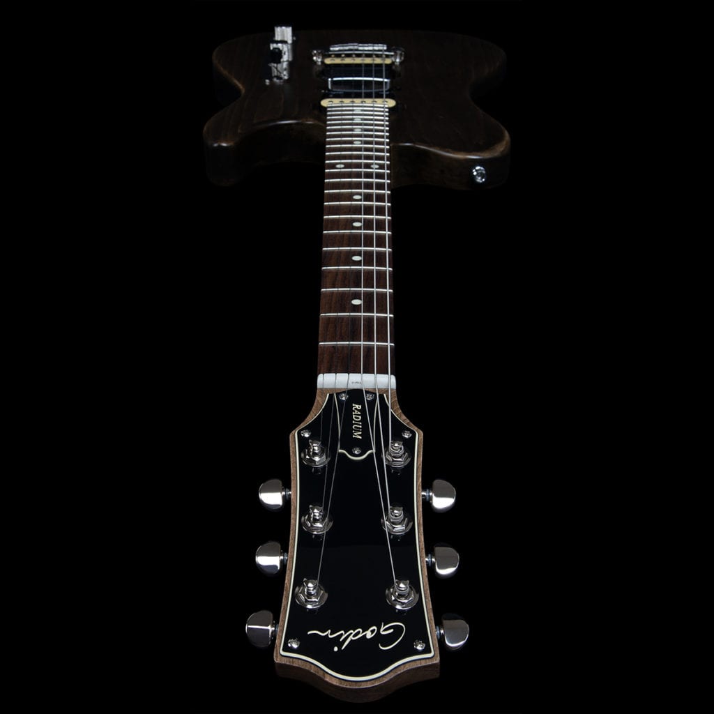 Godin Guitars Radium Carbon Black headstock