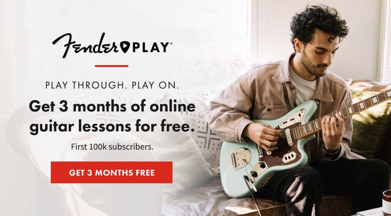 Fender Play free 3 month membership