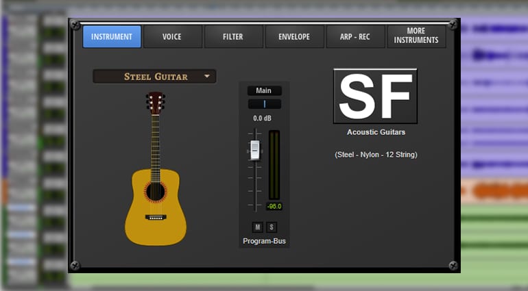 freemusicproduction.net acoustic guitar plug-in GUI