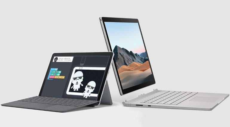 Microsoft Surface Book 3 and Surface Go 2