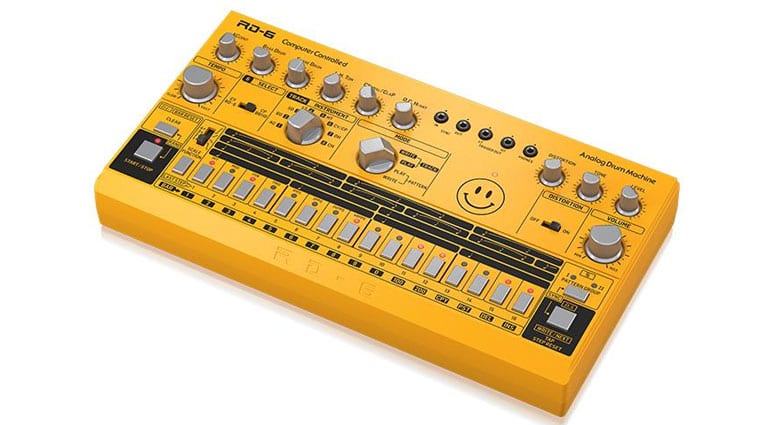 Behringer's RD-6, a TR-606 clone, available now in a kaleidoscope 