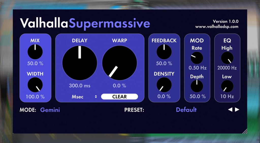 Valhalla DSP Supermassive Delay