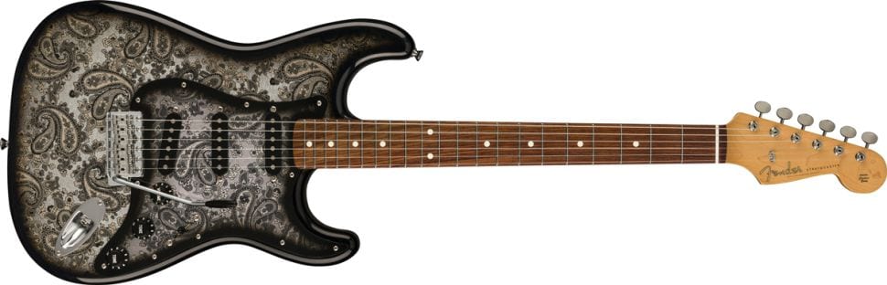 Fender Japan Black Paisley Stratocaster front