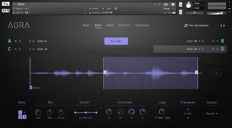 Big Fish Audio Aura - Edit page