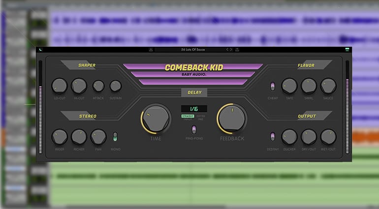 baby audio comeback kid delay plugin GUI