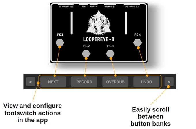 LOOPEREYE App footswitch assign