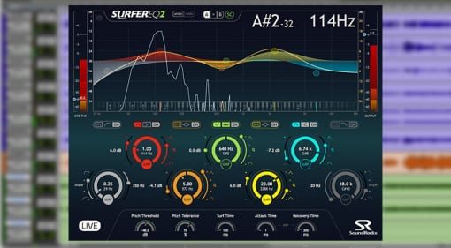 soundradix surfereq2 dynamic eq plugin GUI