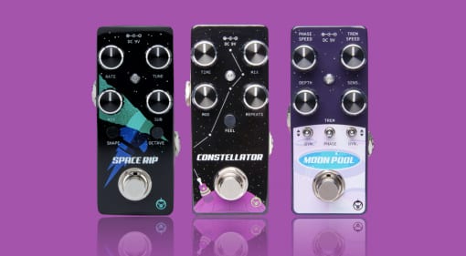 Pigtronix Space Rip, Constellator and Moon Pool effects pedals
