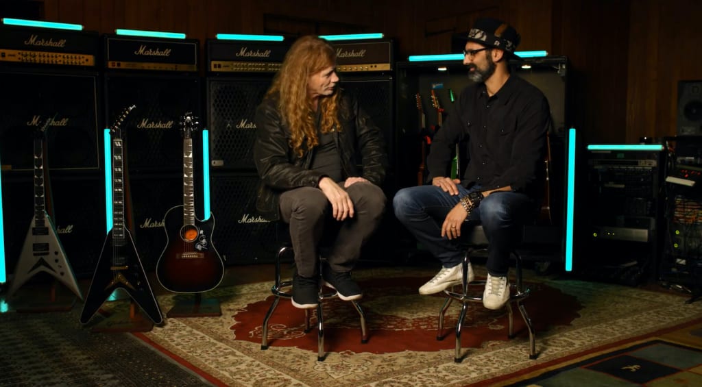 Gibson's Cesar Gueikian and Dave Mustaine