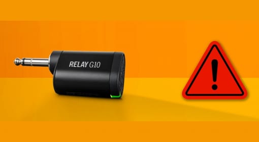 Line 6 issues Safety Warning for Relay G10 Wireless systems