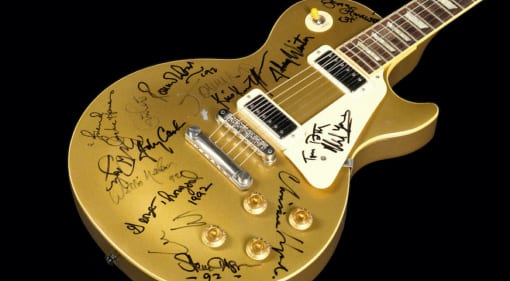 Gibson Les Paul Deluxe Goldtop Bob Dylan 30 anniversary signed