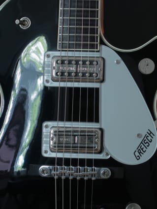 Gretsch 6128 Electric Guitar Closeup body pickups