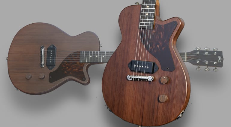 Grez Guitars Mendocino Junior crafted from 100-year-old reclaimed redwood