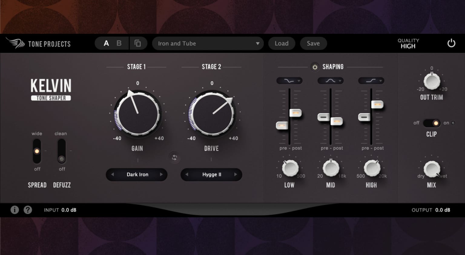 Tone Projects Kelvin Tone Shaper: A dual-stage saturation and passive ...
