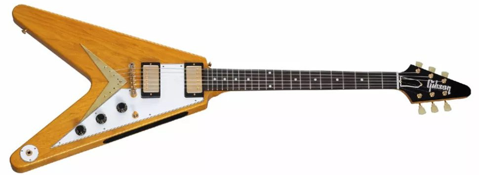 Gibson 1958 Korina Flying V White Pickguard